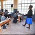 Ms Pauline Bwire teaches Junior Secondary School students at Kapsoya Primary School in Eldoret town