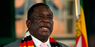 Zimbabwean President Emmerson Mnangagwa