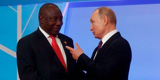  Presidents Cyril Ramaphosa and Vladimir Putin 