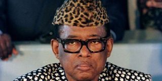Former President of Zaire (now the Democratic Republic of the Congo) Mobutu Sese Seko.