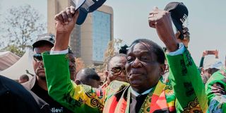 Zimbabwe President and Zanu PF leader Emmerson Mnangagwa. 